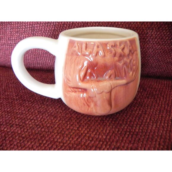 Vintage Ceramic Alaska Novelty Souvenir Funny Coffee Mug, Two Turds Full - Picture 1 of 9